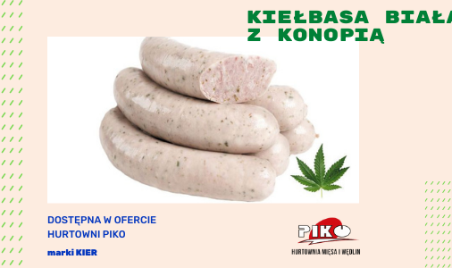 KIEŁBASA BIAŁA Z KONOPIĄ