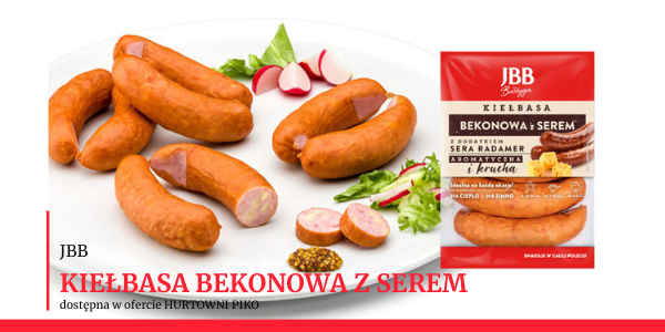 KIEŁBASA BEKONOWA Z SEREM